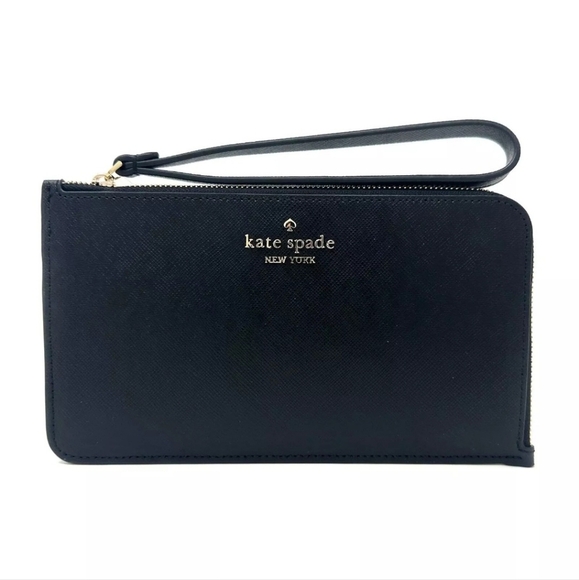 NWT Kate Spade Black Lucy Medium Wristlet - Picture 1 of 9